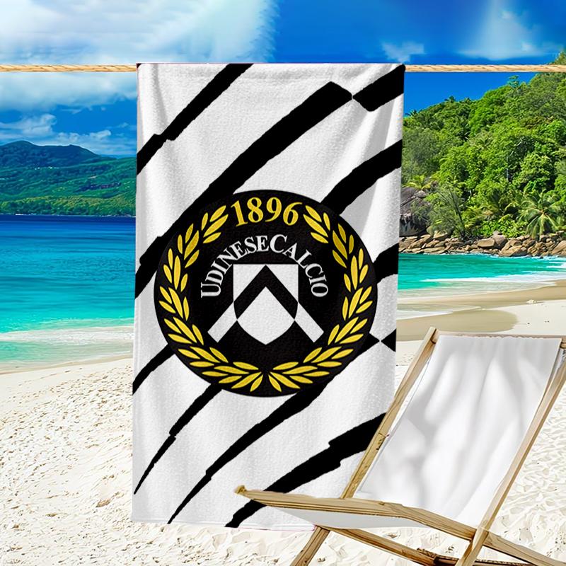 Udinese Calcio Crest Beach Towel - Soft, Absorbent Microfiber, Lightweight, Ideal for The Beach, Parties, Travel, Camping fan gifts