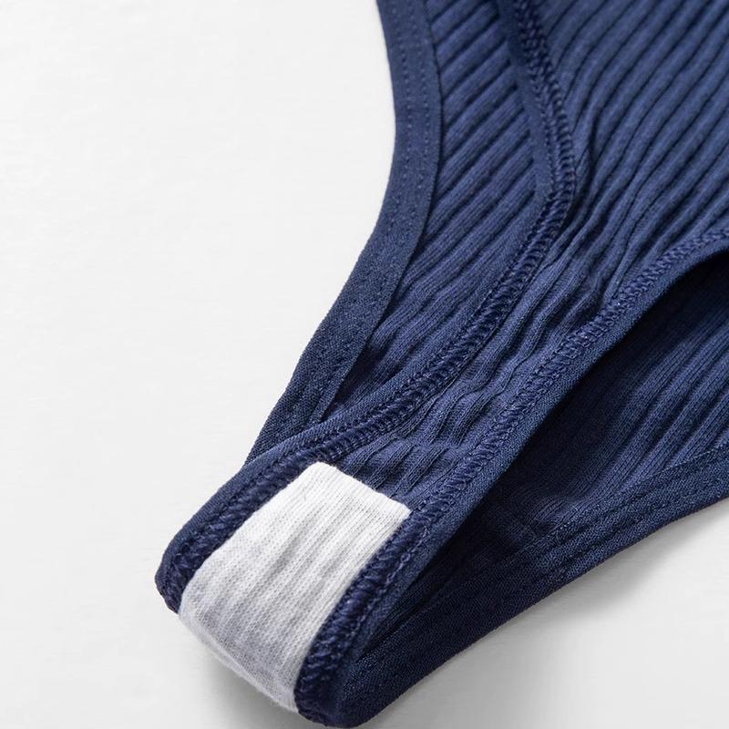 6 Pieces Women's Sexy Thong, Threaded Cotton Thong Women's Pants Women's Underwear