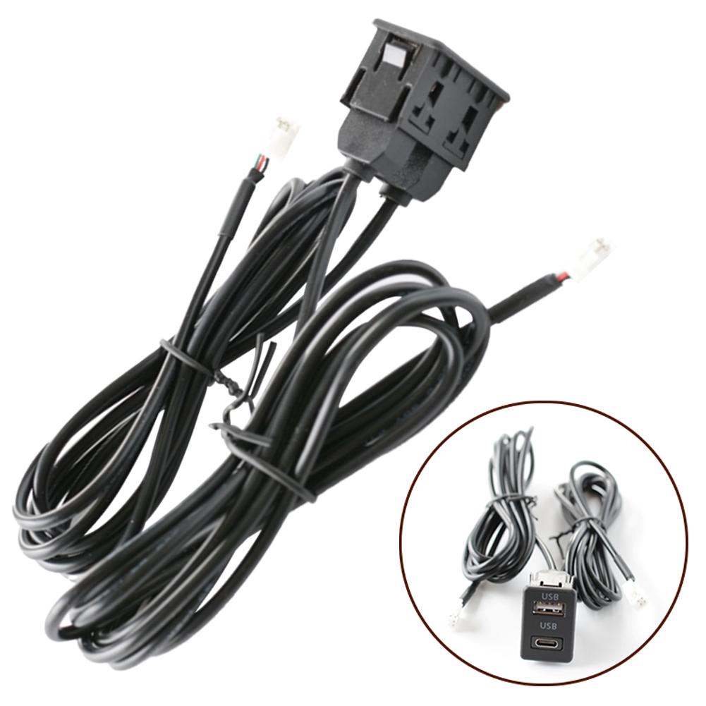 Автомобильный крепление на приборную панель USB+TYPE-C порт интерфейс панель удлинитель 145 см кабель адаптер новый