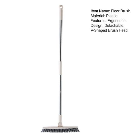 Щетка для пола Эргономичный дизайн Сверхпрочная щетка для пола с длинной ручкой и V-образной головкой Многоцелевое чистящее средство