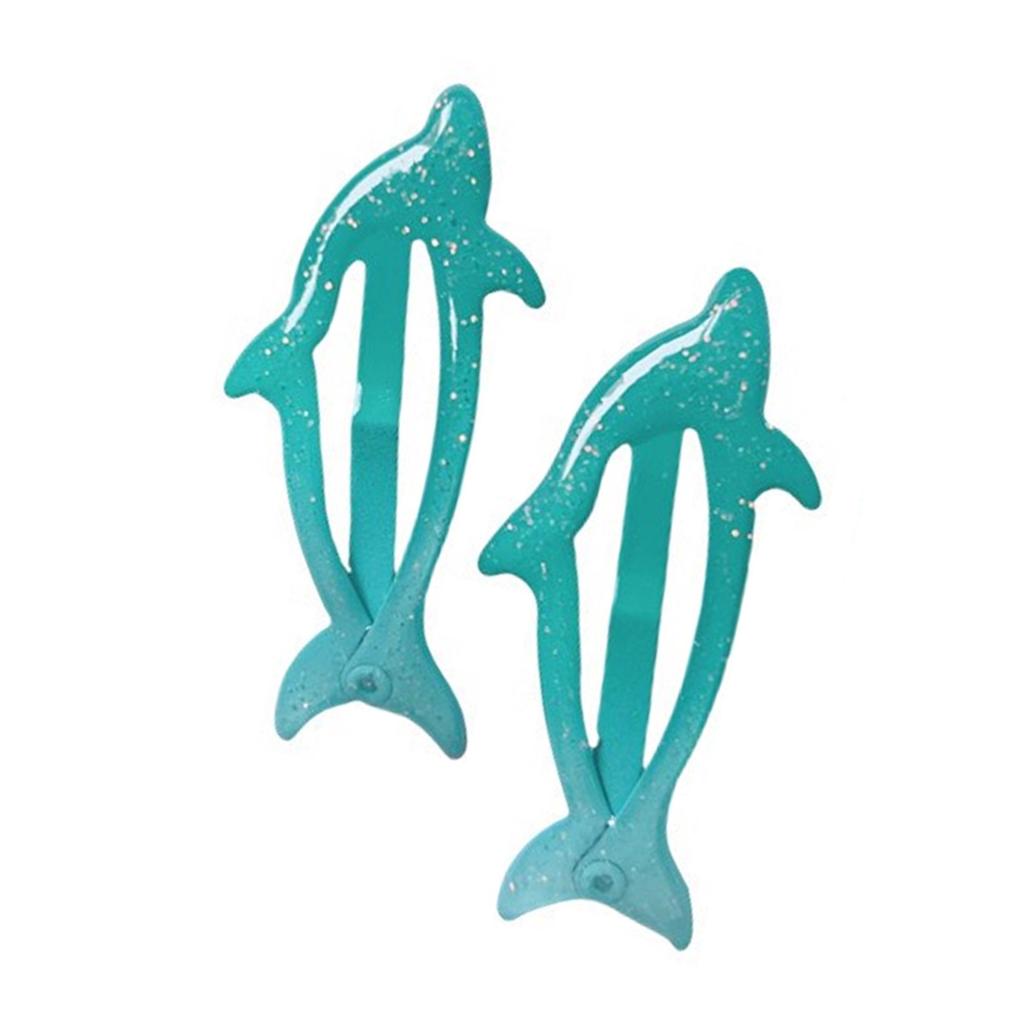 1 пара боковых заколок для волос, головной убор в виде дельфина для повседневного ношения, заколки для волос, аксессуар для волос в виде шпильки