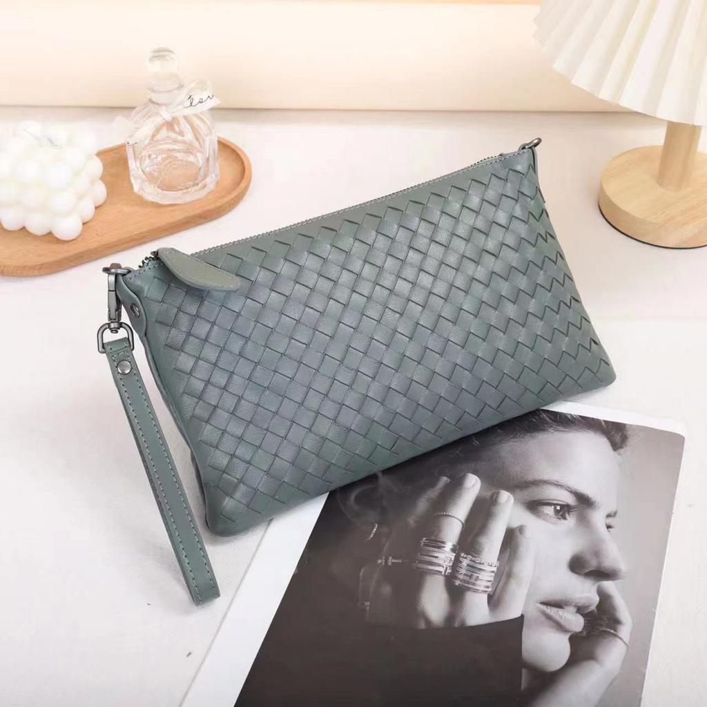 Кожаная плетеная сумка через плечо, модная, вместительная, универсальная сумка-клатч, сумка через плечо