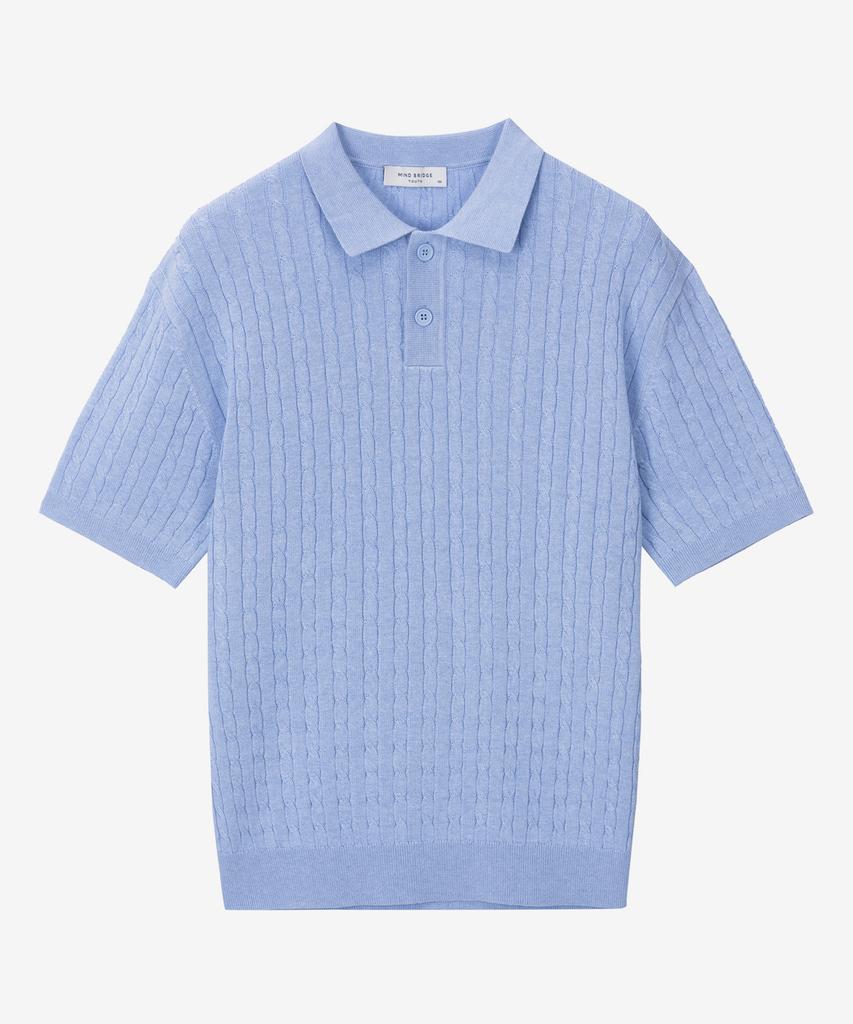 MINDBRIDGE Cable Collar Short Sleeve Knit - 3 Colors