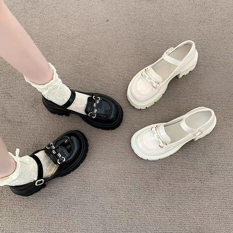 Stylish and Comfortable, Cute British Style Platform Small Leather Shoes for Women, 2025 Spring and Summer New Sweet and Cool Mary Jane Single Shoes 