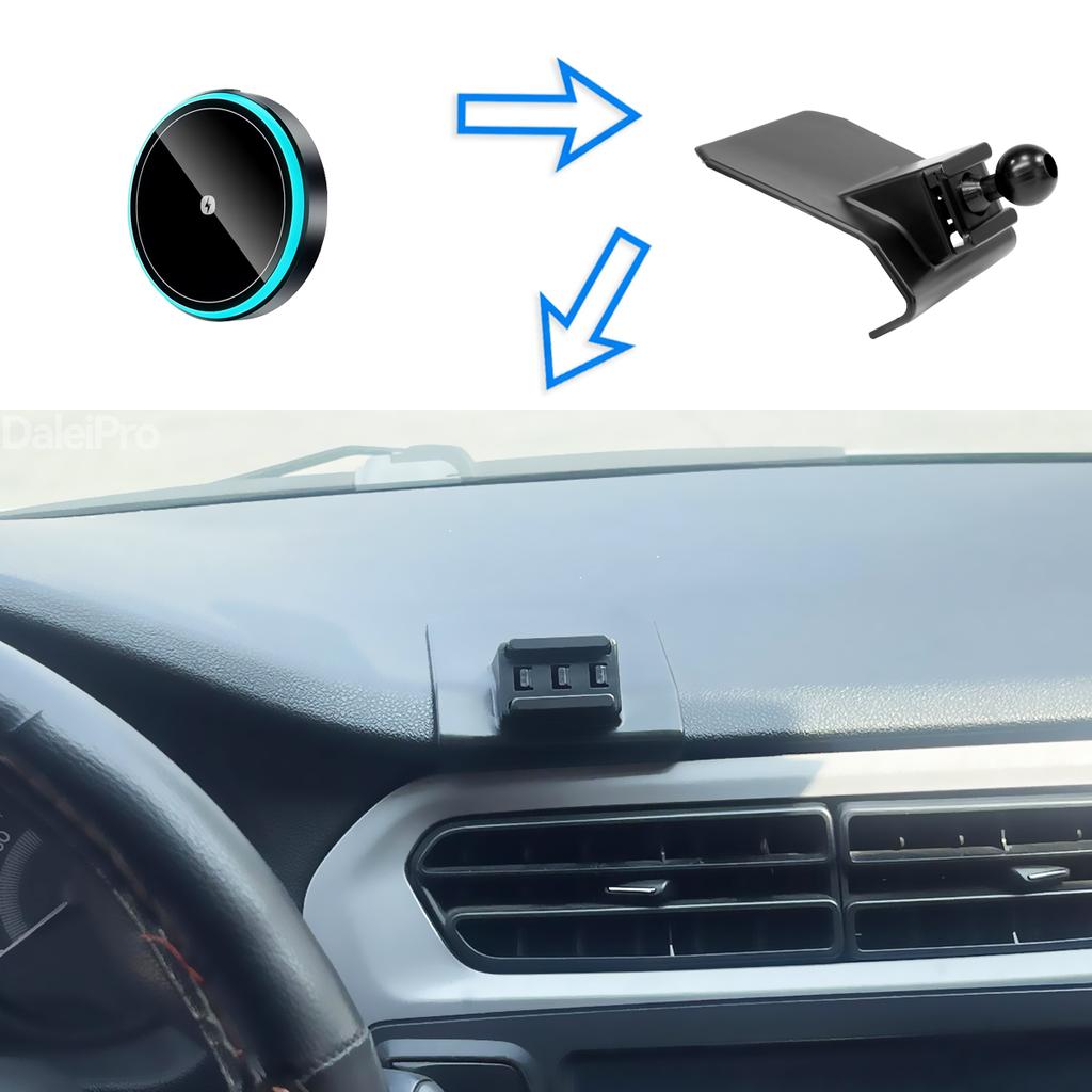 For Peugeot 301 2013 2014 2015-2019 Car Phone Holder Wireless Charger Holder Phone Auto-Clamping Strong Magnetic Holder Base