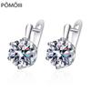 New 925 Sterling Silver Women Earrings Fashion High Quality Big Main Stone Zircon Pair Ear Studs Earring Jewelry Festival Gift