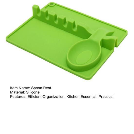 Подставка для кухонной силиконовой посуды на 6 слотов, большая подставка для ложки и подставка для сбора капель для кухонной стойки, термостойкий держатель для посуды для плиты