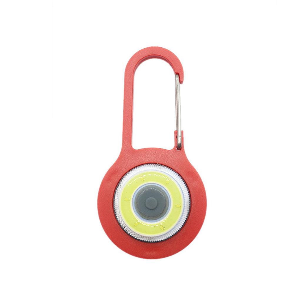 Keychain Light Adjustable Outdoor COB Keyring Flashlight Camping Working Lamp Battery Operated Lighting Equipment Camper Clip