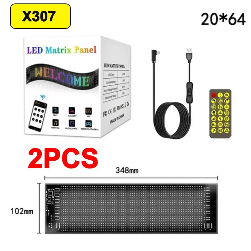 Demon Eyes Car LED Logo APP LED Matrix Pixel Panel Night Light DIY Programmable Flexible LED Display for Car Truck Accessories