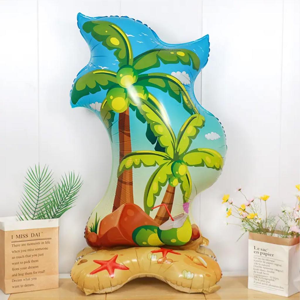 Большой воздушный шар из алюминиевой пленки в виде кокосовой пальмы, вертикальный 4D-шар в виде ананаса и кактуса, украшение для гавайской праздничной вечеринки