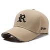 Spring New Embroidered Three-dimensional R Letter Hat Men's and Women's Youth Casual Simple and Versatile Hard Top Curved Brim Baseball Cap
