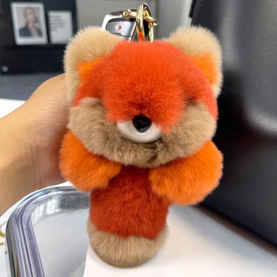 Милая подвеска из плюшевого меха лисы, супер мягкая искусственная кукла, кукла из лисы, плюшевые игрушки, подвесной орнамент, цветной мультяшный фаршированный