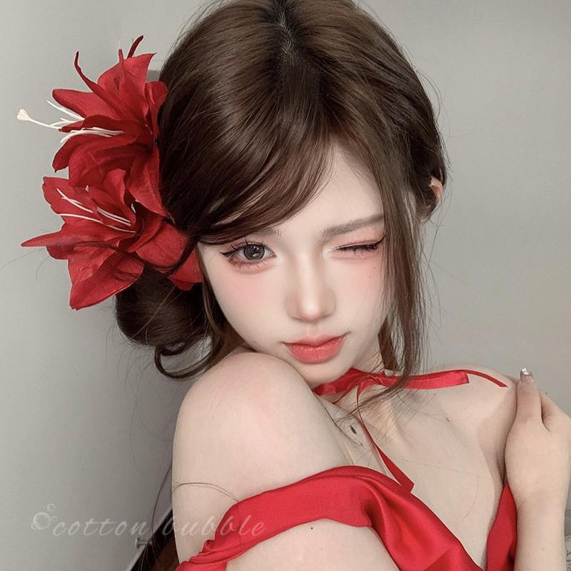 Розовый аксессуар для волос в китайском стиле с лилией: Женская заколка для волос «Фея цветов»