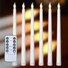 3/6Pcs LED Flameless Electronic Candles Battery Powered Taper Long Candle Light for Party Wedding Home Decoration Flashing Lamp