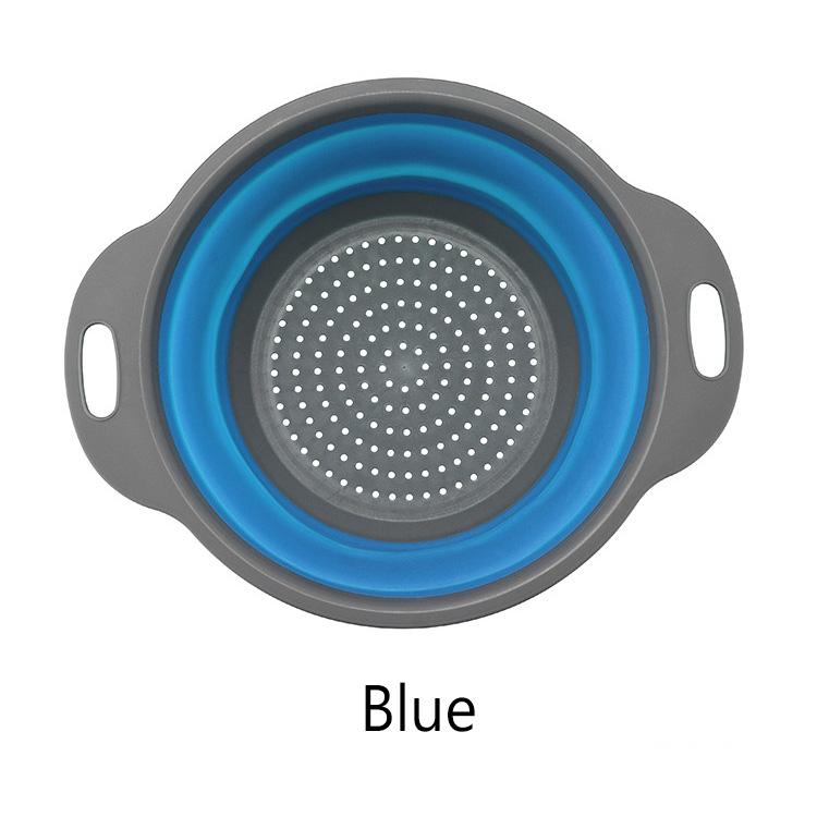Складной дуршлаг, корзина для слива, коландер, корзина для мытья фруктов и овощей с ручкой, складной силиконовый дуршлаг, кухонное хранение