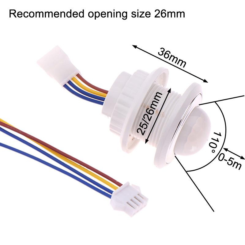 DC5V 12V 24V Rir Датчик движения Переключатель Регулируемый Инфракрасный Переключатель Детектор Активируемый Движениями Тела Задержка Времени Освещение Для Дома