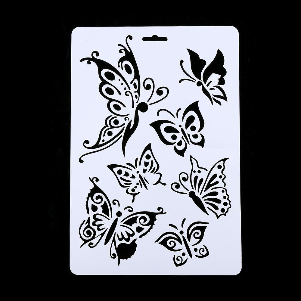 Walls Painting Embossing DIY Craft Tools Stamps Album Paper Cards Butterfly Stencils Scrapbooking