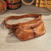 Cowhide Waist Bag Large Capacity Convenient Men's Multifunctional Slanting Cross Leather Chest Bag