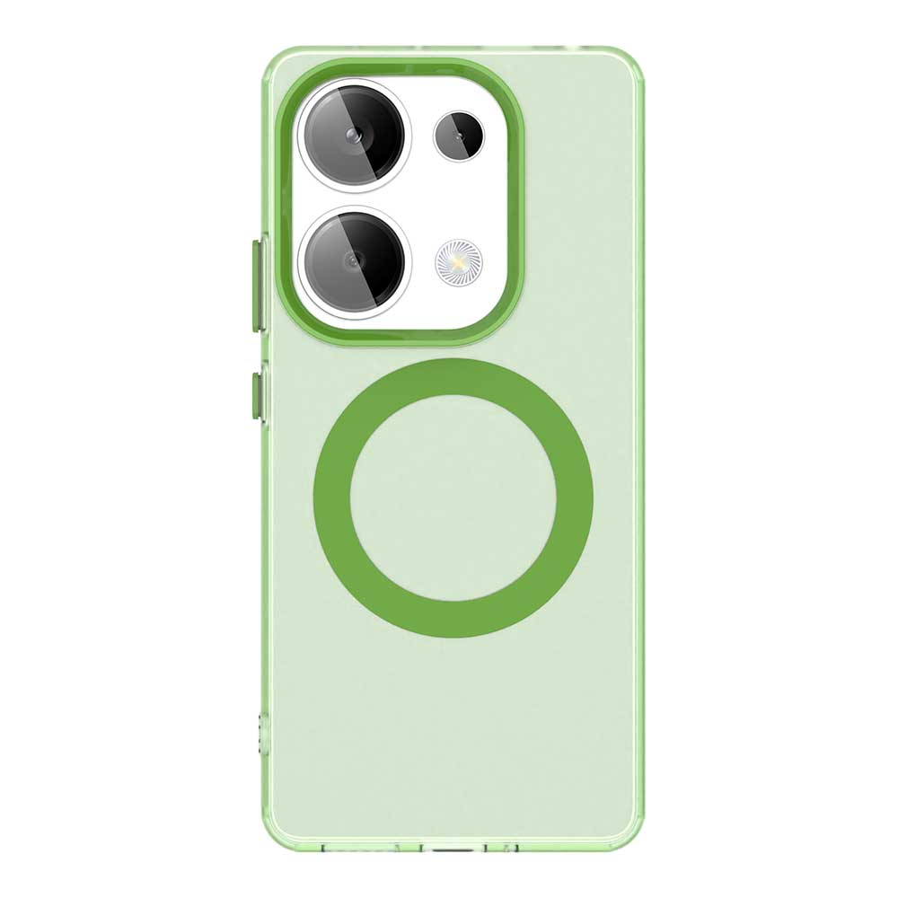 Матовый чехол Magsafe для телефона Xiaomi Poco M6 Pro 4G M6 Plus 5GЗащитный чехол Магнитная беспроводная зарядка Ударопрочная задняя крышка