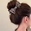 Hair Claw Clip Girl Theme Hair Claw Clamp Leopard Print Bow Hair Holder Barrettes Strong Hold Hairpin for Girls