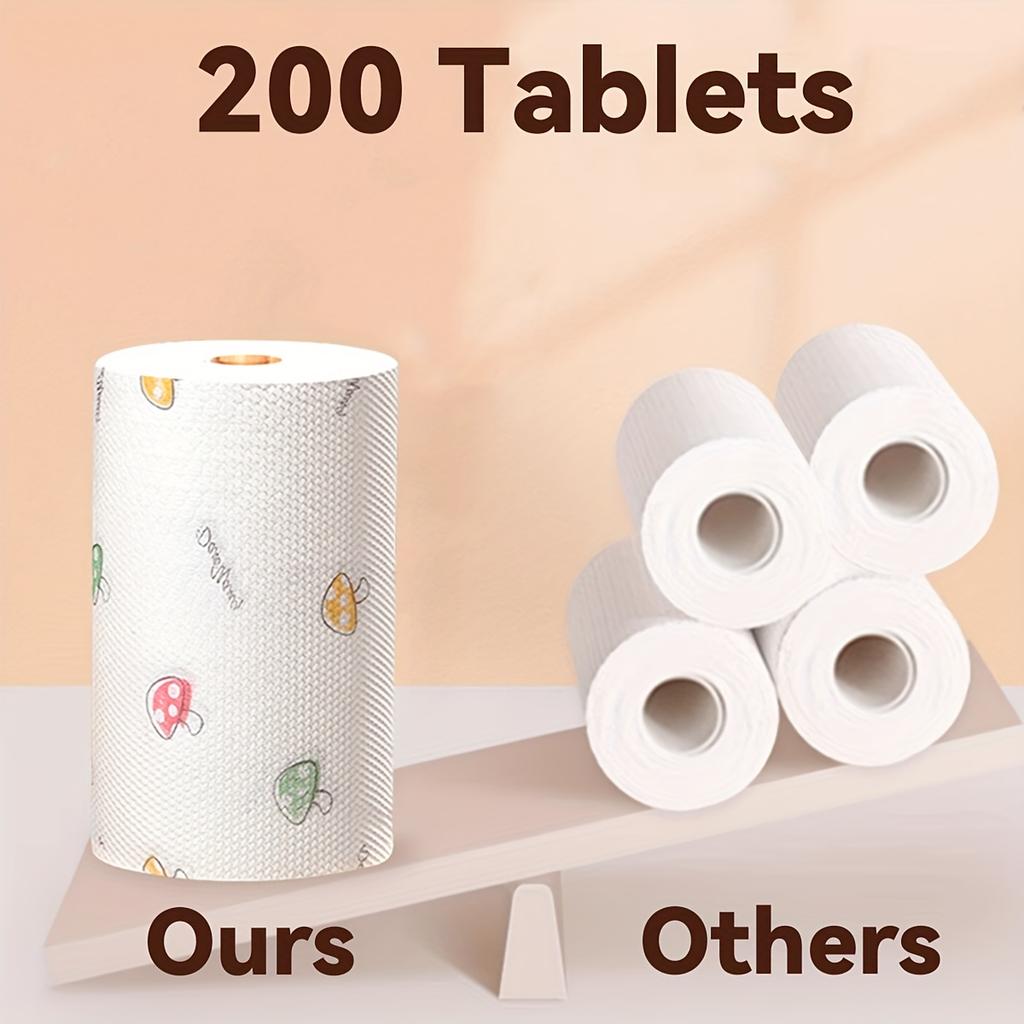 2 рулона, Ленивая тряпка, Одноразовое кухонное бумажное полотенце, Моющееся сухое и влажное полотенце, Тряпка для мытья посуды, Антипригарная тряпка для масла, Обезжиривающее полотенце, Бытовая уборка