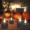 6/12PCS LED Candle Electronic Use Charging Flameless Flicker Tealight Timed Remote Orange Black Candle Wholesale Decorative