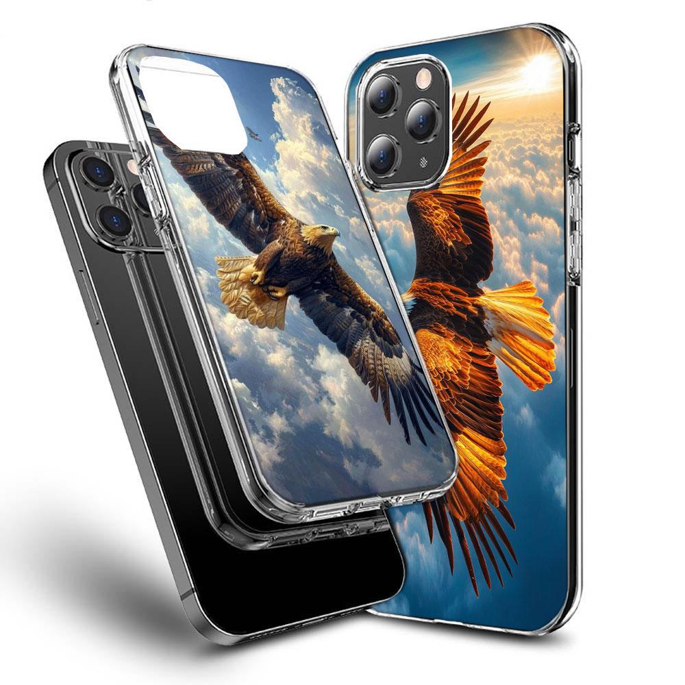 Чехол для телефона "Парящий орел охотится" для Iphone 16E 15 Pro 14 Plus 17E 16 17 Pro Max Air 11 12 13 Mini Ударопрочный Capa Милый чехол