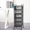 Wrought Iron A4 File Rack with Drawers - Under-Desk Document Storage Cabinet & A3 Classification Organizer