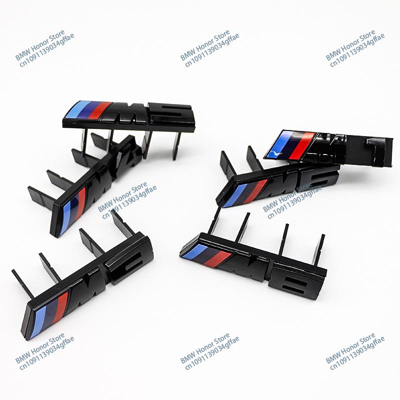 3D ABS Front Grille Badge Emblem for BMW M1 M2 M3 M4 M5 M6 M7 M8 Glossy Black Chrome Letter Logo Accessories E90 F30 G20 F20 E46
