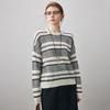 Commong Boca 2025 Autumn/Winter Women's Loose Striped Cashmere Sweater