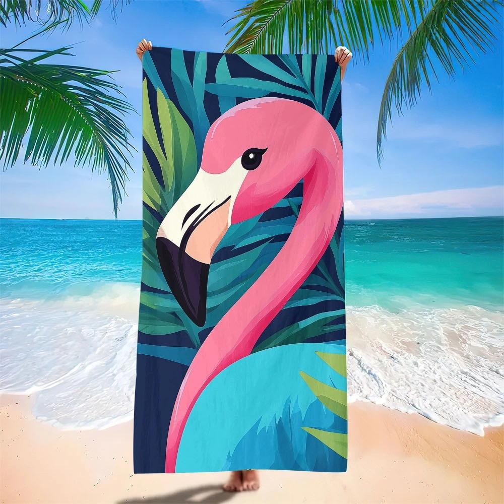 Flamingo Beach Towel Adult European And American Bath Towel Class A Large Bath Towel Absorbent Quick-Drying Towel Adult