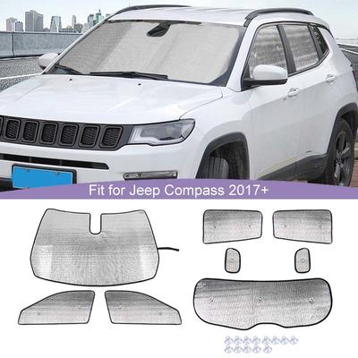 Солнцезащитный козырек на лобовое стекло автомобиля, шторка на окно, складной солнцезащитный козырек, чехол, подходит для Jeep Compass 2017 и новее, аксессуары для интерьера автомобиля