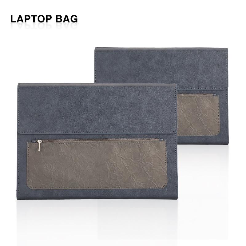Large Capacity A4 Leather File Bag - Multifunctional Business Office Folder