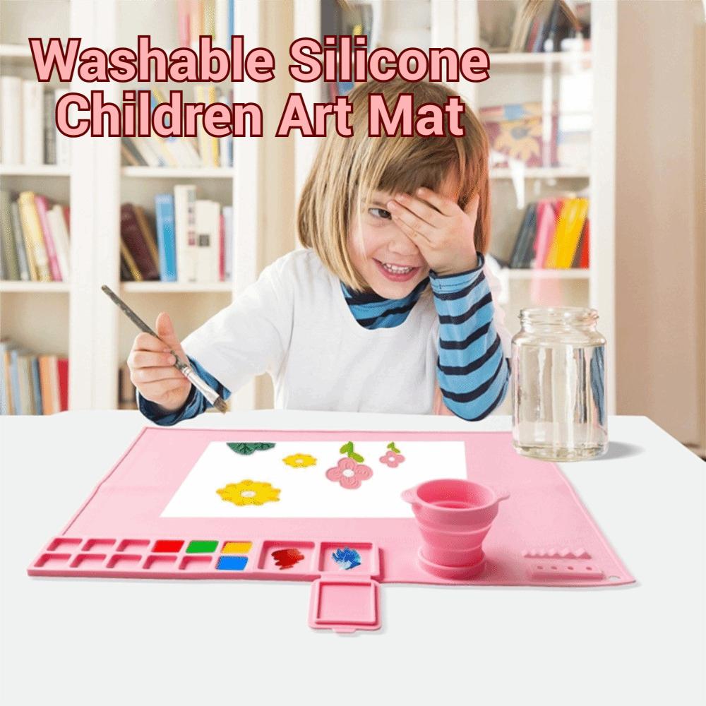 Washable Silicone Children Art Mat Makes Mixing, Blending, and Creating Easier
