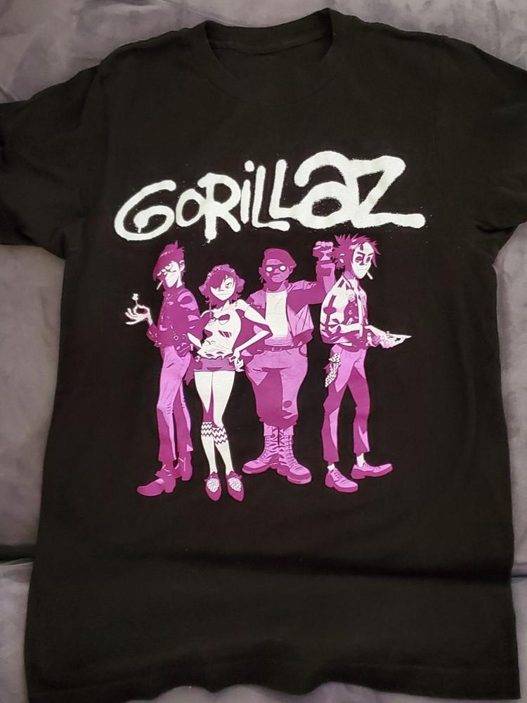 НОВЫЙ Хлопковый Черный Футболка с коротким рукавом GORILLAZ S-5XL BT687 Унисекс