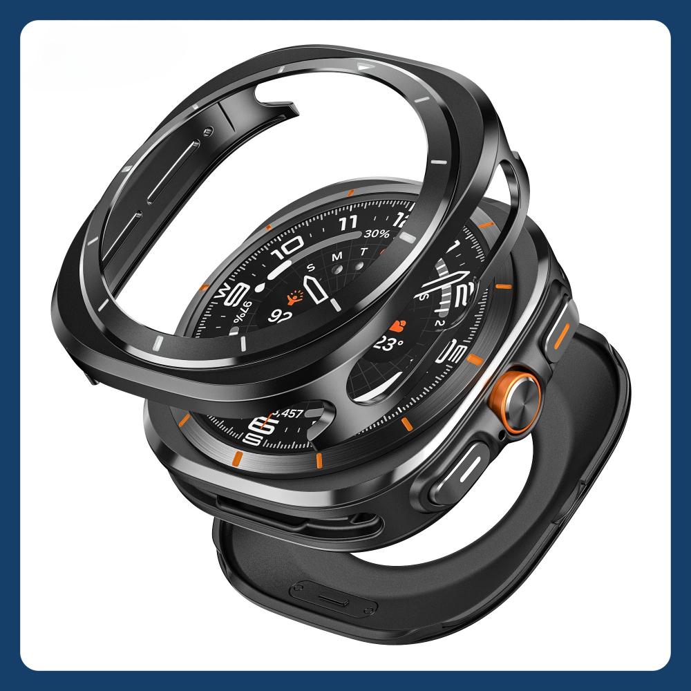 Металлический корпус из алюминиевого сплава для Samsung Galaxy Watch Ultra 2025/2024 47 мм Защитная жесткая крышка для Galaxy Watch 8 44 мм 40 мм Без стекла