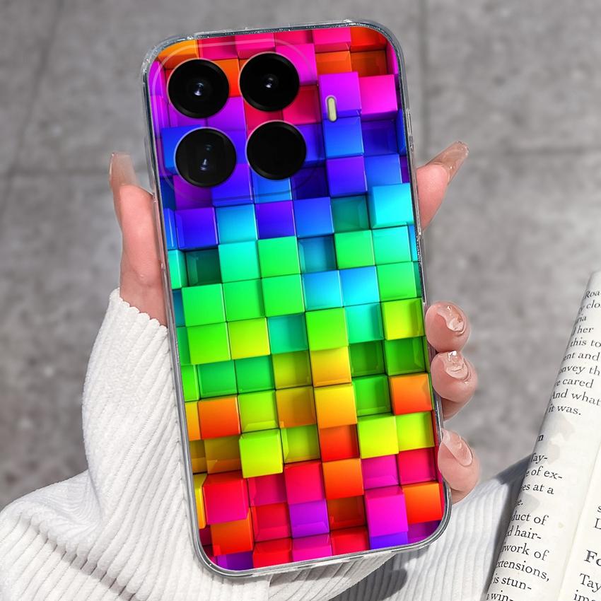 Чехол для телефона Xiaomi 17t 17T 17 Pro 17Ultra 17 Max Для Redmi 17C 17 4G 5G Градиентные цвета Мягкий Тонкий ТПУ Прозрачный Силикон Защита от отпечатков пальцев Корпус