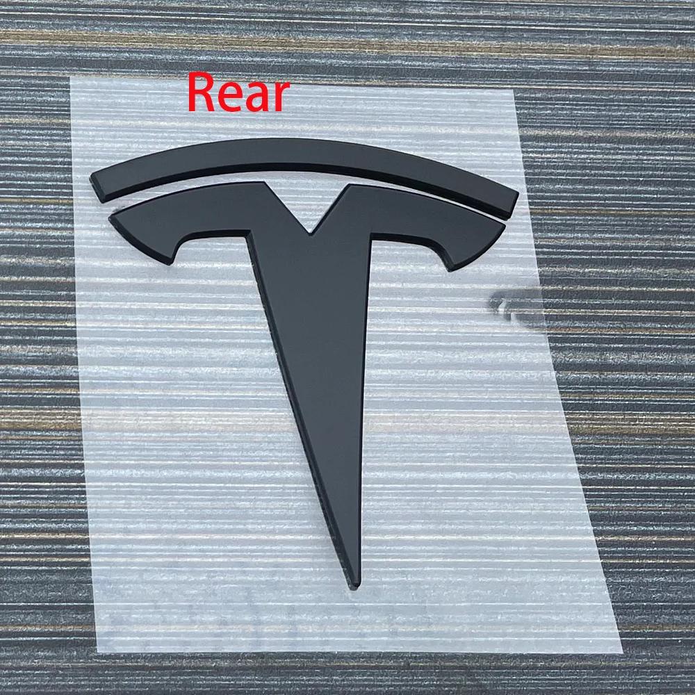 DSSCH1 1pcs ABS for Tesla Model 3 Mode Y Car Front Hood Logo Cover Emblem Sticker Styling Auto Body Rear Trunk Badge Accessories