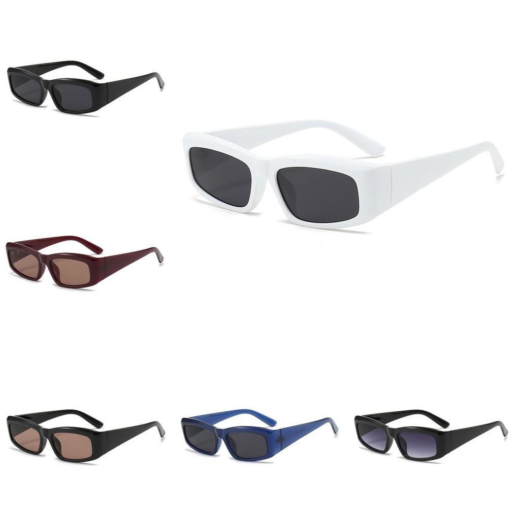 Retro Square Sunglasses Uv400 Protection Black Frame Grey Lens Fashion Streetwear Sunnies