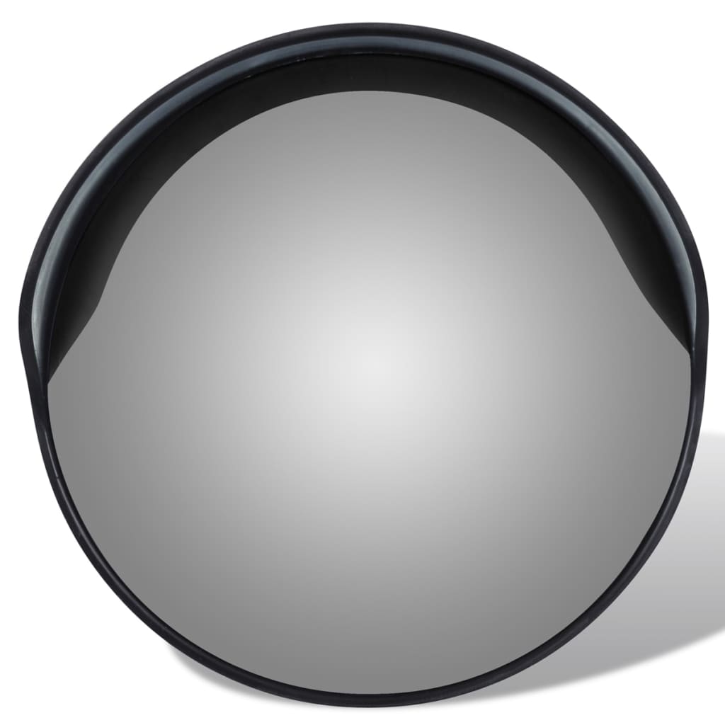 Convex Traffic Mirror PC Plastic Black 30 cm Outdoor Use