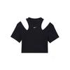Sportswear Essentials Solid Logo Short Sleeve Crop Top Women Tops Black DV7963-010