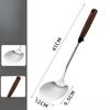 Cooking Shovel 304 Stainless Steel Walnut Handle Mushroom Shovel Household Long Handle Shovel Spoon