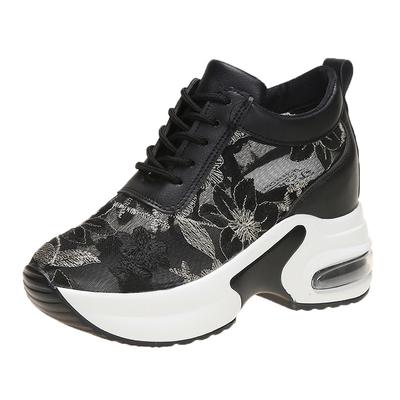 Модные весенне-осенние новые спортивные туфли в сеточку с кружевом, повседневные женские туфли с завязками на завязках, на толстой подошве, с сетчатой подошвой P788