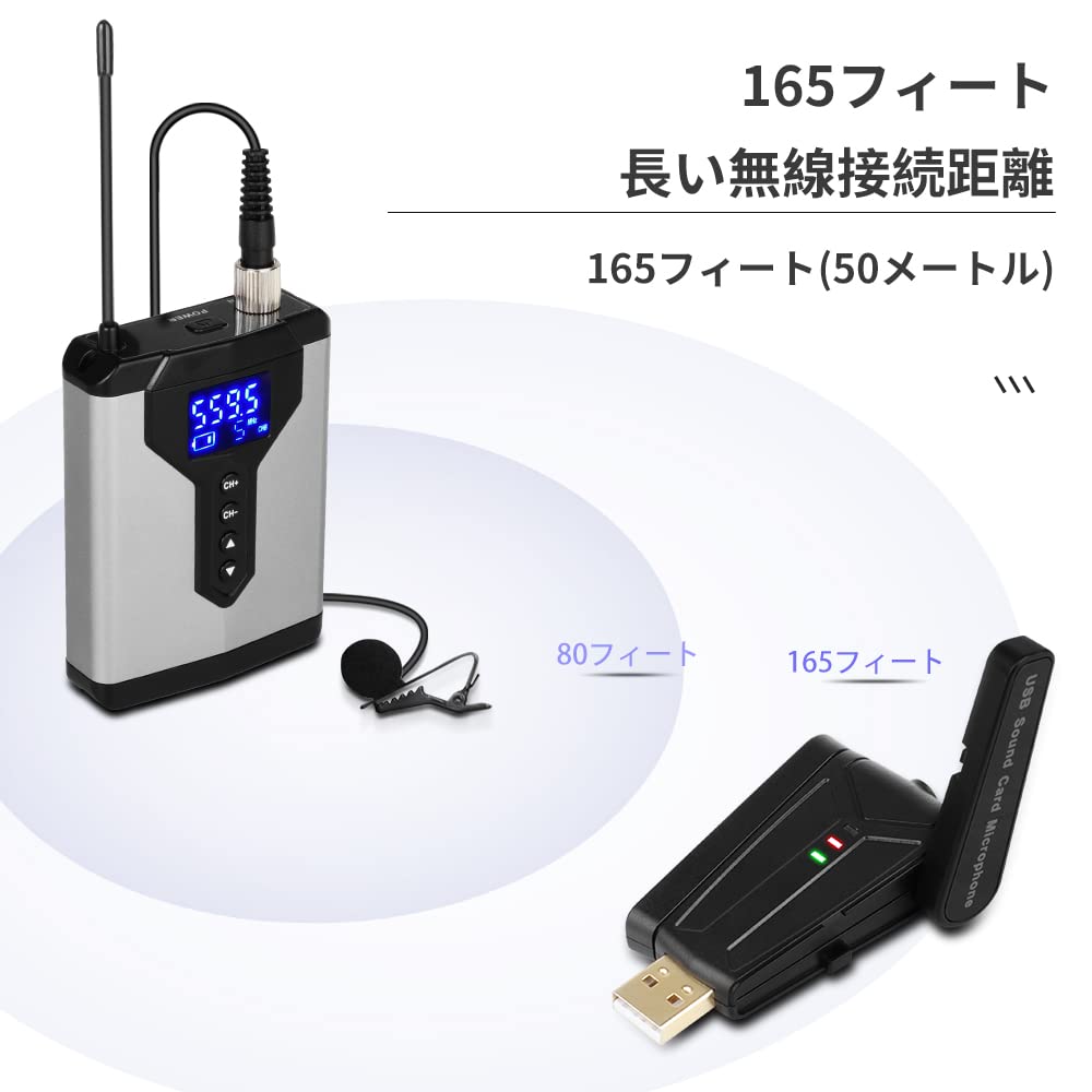 Depusheng беспроводной двойной нательный USB-приемник петличный микрофон наушники микрофон приемник передатчик USB-интерфейс для компьютера ноутбук видео
