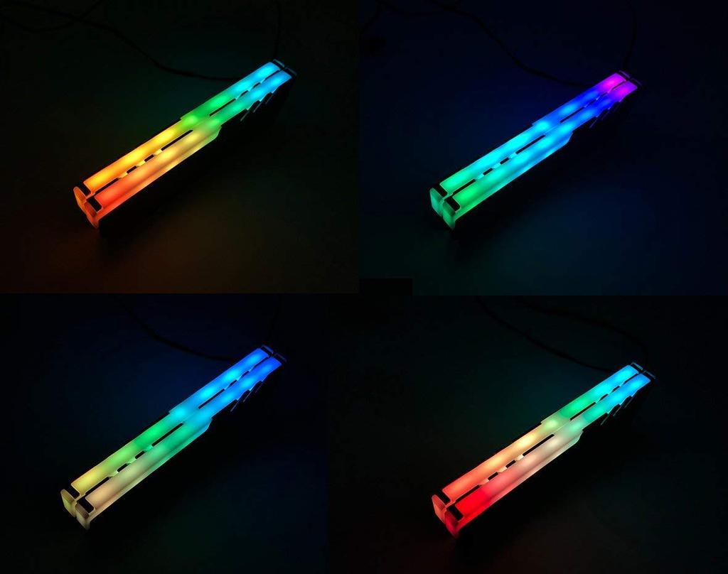 Радиатор охлаждения оперативной памяти RGB с адресуемой функцией светодиодов RGB для настольного компьютера, разогнанного, черного цвета, 2 шт., 1 комплект EZDIY-FAB (Память ПК) -