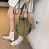 Korean Style Nylon Crossbody Bag Solid Color Shoulder Bag Cute Drawstring Bucket Bag  Office Worker
