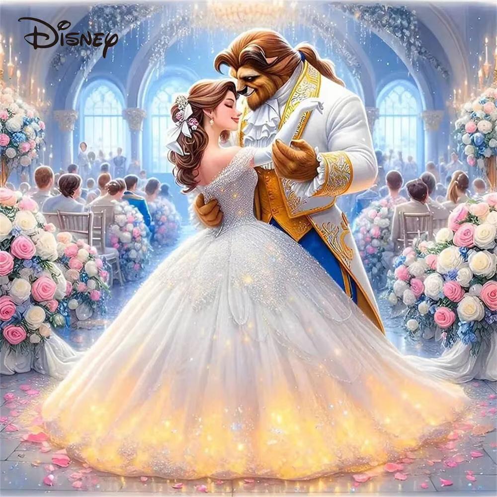 Disney Полная квадратная и круглая алмазная вышивка Принцесса Белль Мозаика Мультяшный персонаж Наборы Искусство DIY Рисование Красавица и Чудовище