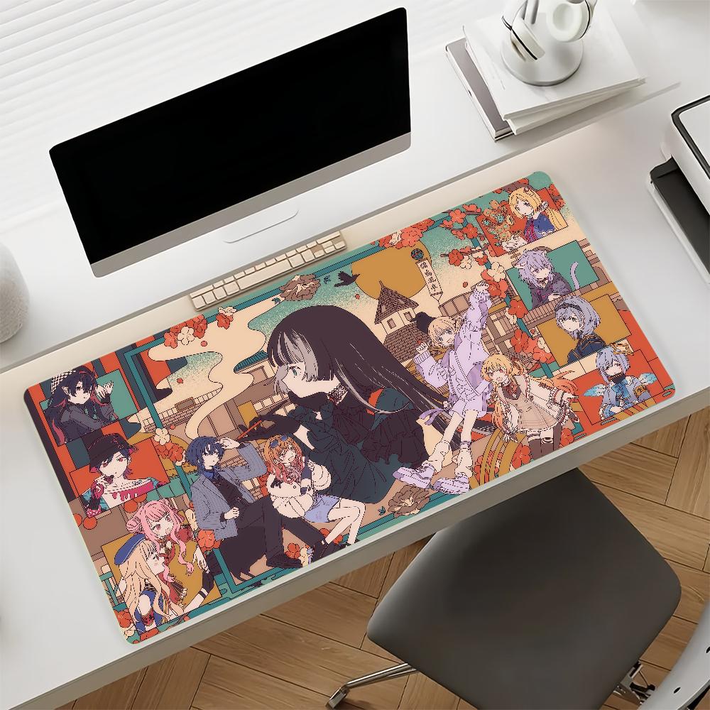 Virtual Idols J-Juufuutei Raden Mouse Pad For Office Gaming And Keyboards Non-Slip Large Waterproof