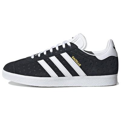 Женские кроссовки Gazelle Allover с тисненым трилистником Black Core-Black Cloud-White IE1633