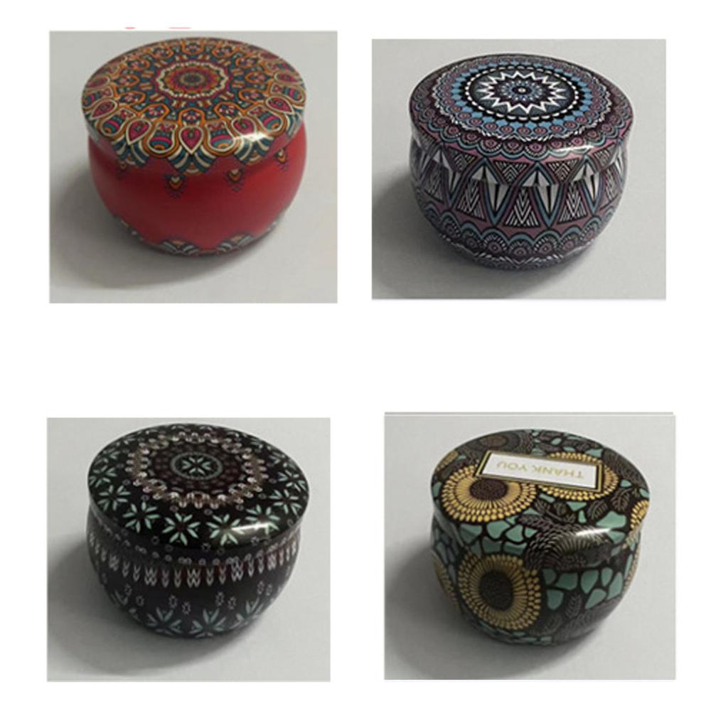 Набор ароматических свечей с ароматами розы, лаванды, лимона и какао. Портативная ароматерапевтическая свеча для